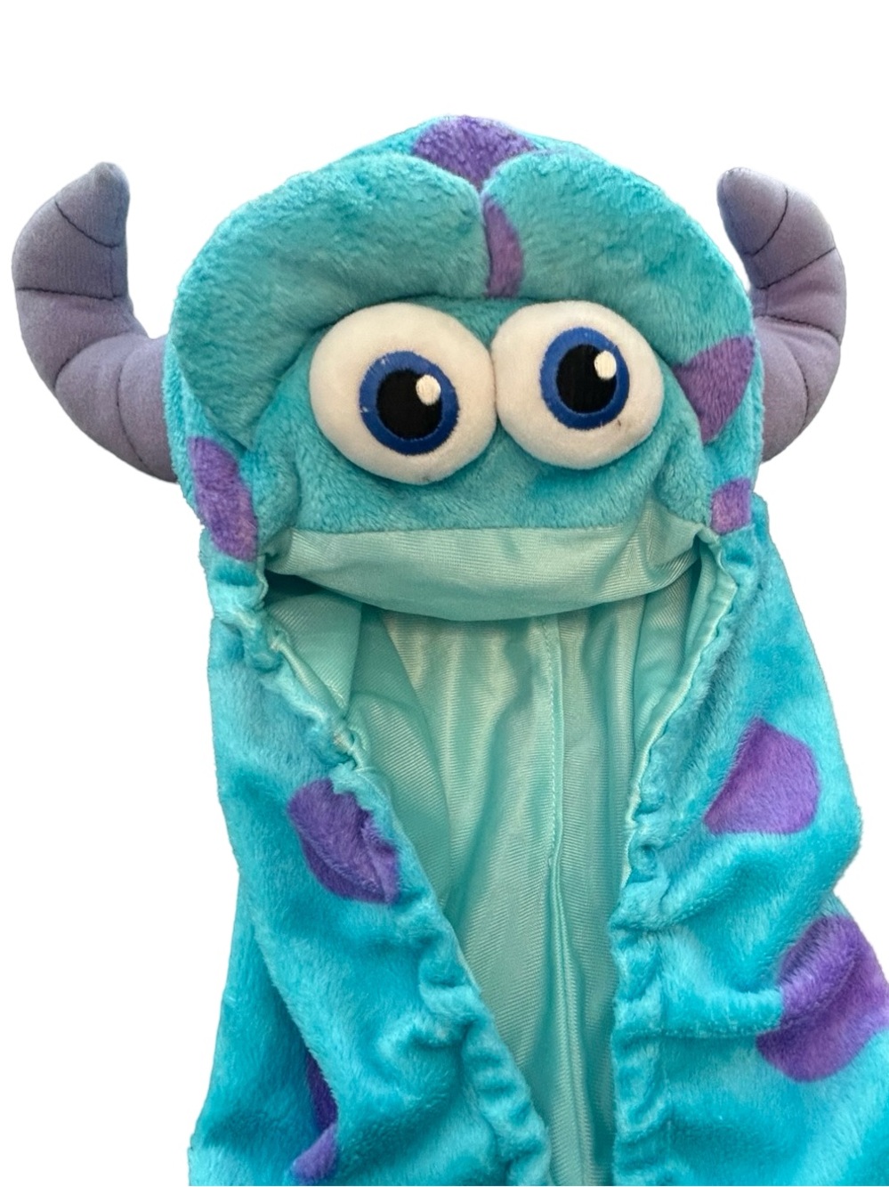 Disney Pixar Monsters Inc Sulley Jumpsuit Plush Halloween Costume Kids 4T-5T - Picture 5 of 7